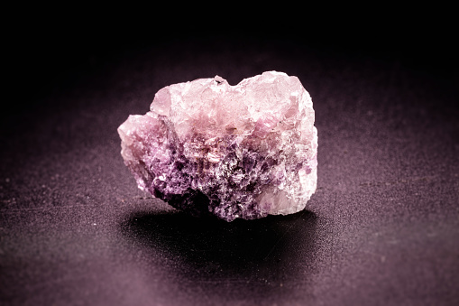 Lepidolite ore is a mineral of phyllosilicates. It is part of the micas group, being a secondary source of lithium