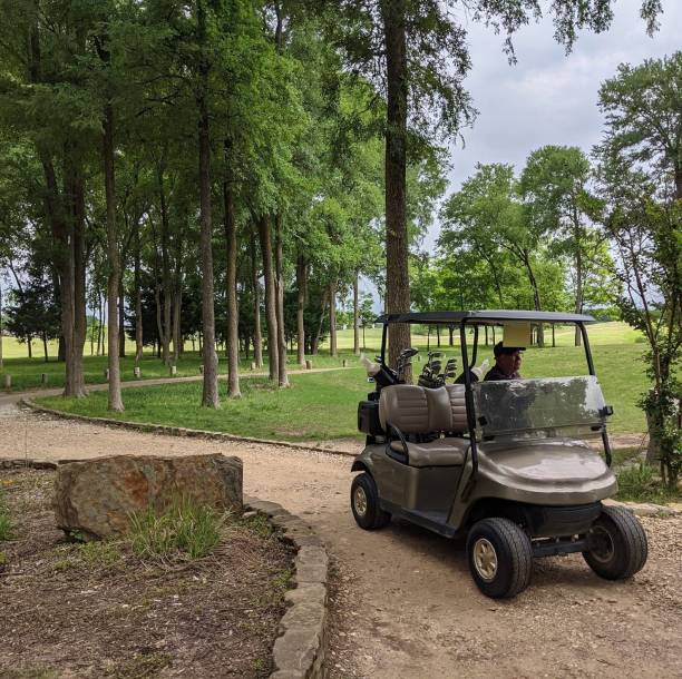 istock Golf Cart driven by Senior Man 1320699074