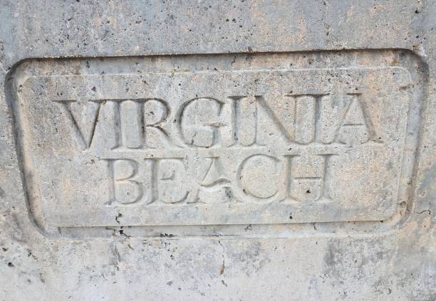istock Virginia Beach text engraved in rock or stone 1320701657