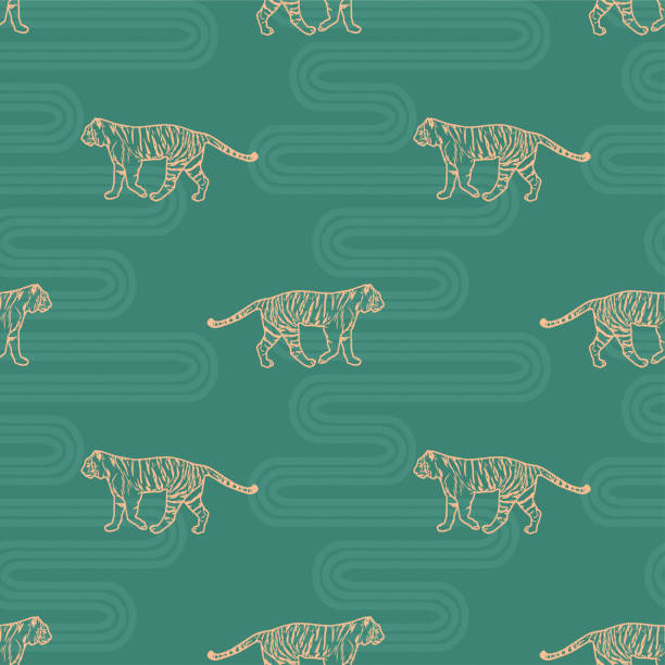 Tigger Line Pattern 4,500+ Tiger Line Drawing Stock Illustrations, Royalty-Free Vector ...