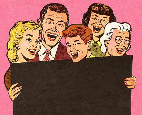 Group Of People Laughing Stock Illustration - Download Image Now -  Old-fashioned, Laughing, Illustration - iStock