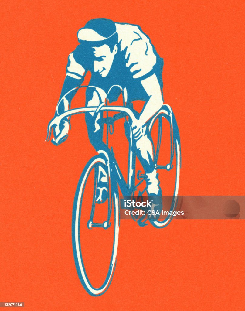 Man Riding Bicycle Cycling stock illustration