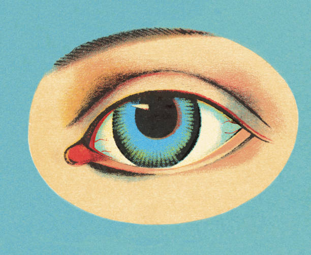 close up of eye - biomedicínská ilustrace stock ilustrace