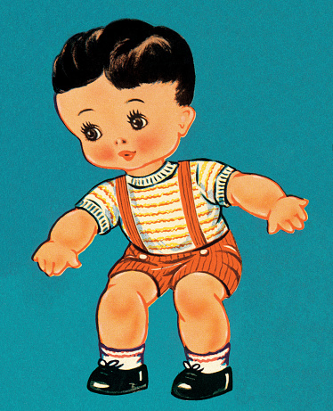 Little Boy in Red Shorts