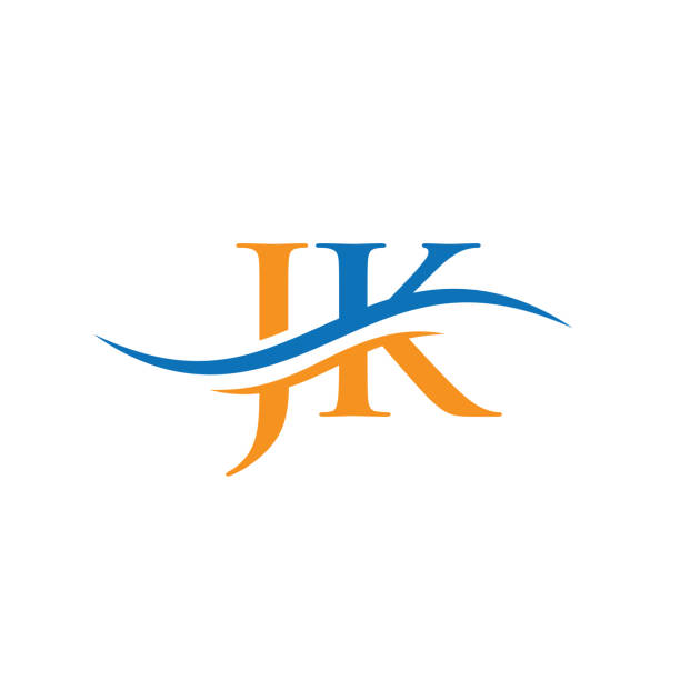 Monogram letter JK logo design Vector. JK letter logo design with modern trendy JK logo design Vector. JK letter logo design with modern trendy crystal letter j stock illustrations