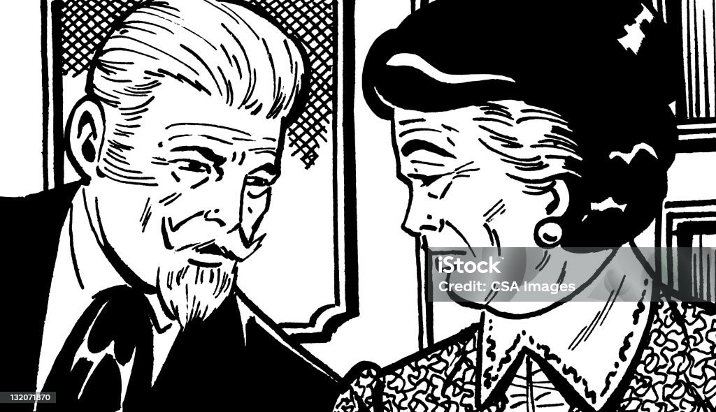 Pareja de ancianos - Ilustración de stock de Adulto libre de derechos