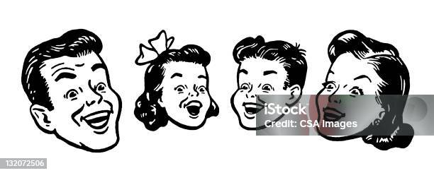 Family Stock Illustration - Download Image Now - Child, Cut Out, Family