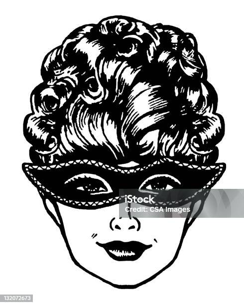 여자 입고 ㅁ마스크 눈가리개-안경류에 대한 스톡 벡터 아트 및 기타 이미지 - 눈가리개-안경류, 고풍스런, 일러스트레이션
