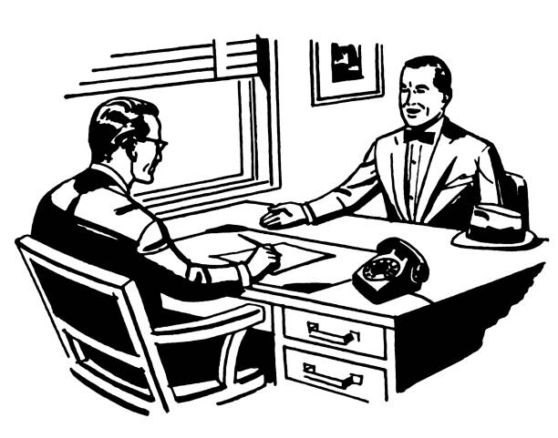 Job Interview or Meeting Job Interview or Meeting interview stock illustrations