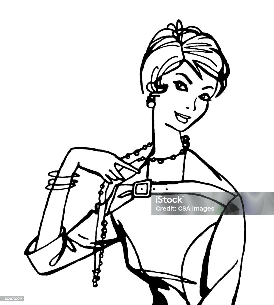 COLLANA modellazione donna - Illustrazione stock royalty-free di Accessorio personale