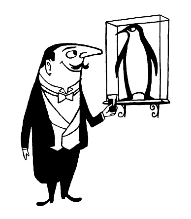 Man Toasting Penguin