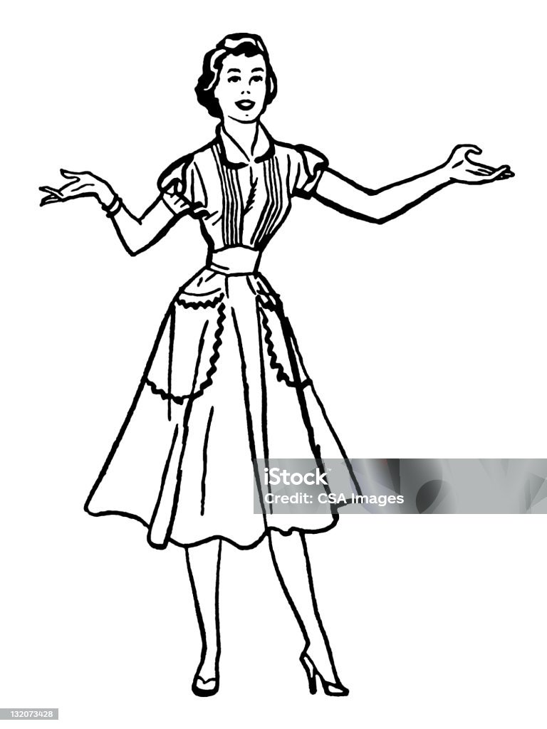 Mulher Gesticular - Royalty-free Adulto Ilustração de stock