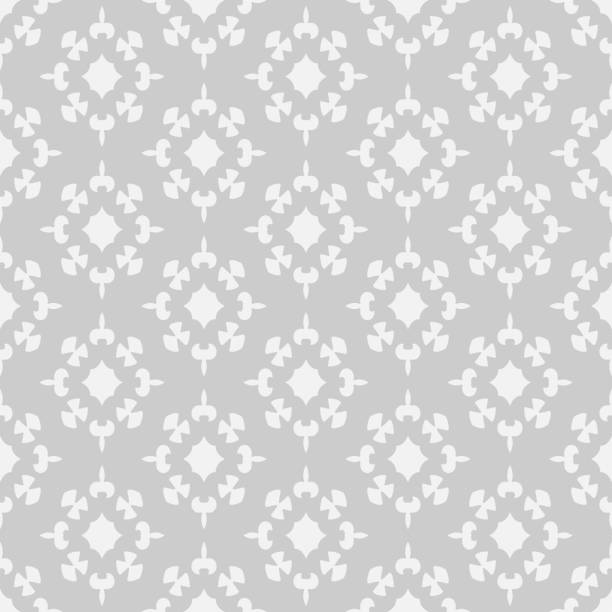 ilustrações de stock, clip art, desenhos animados e ícones de simple background pattern with white decorative ornament on light gray background, wallpaper. seamless pattern, texture. vector art - abstract backgrounds carpet close up