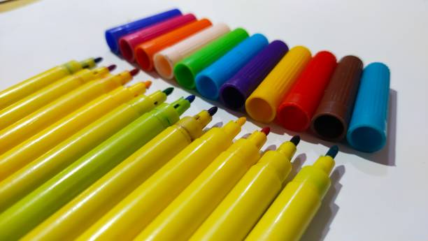 istock Colorfull sketch pens or markers on isolated white background 1320734708