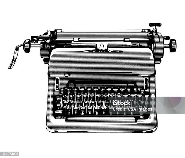 Винтажный Появление — стоковая векторная графика и другие изображения на тему Пишущая машинка - Пишущая машинка, Старомодный, Иллюстрация
