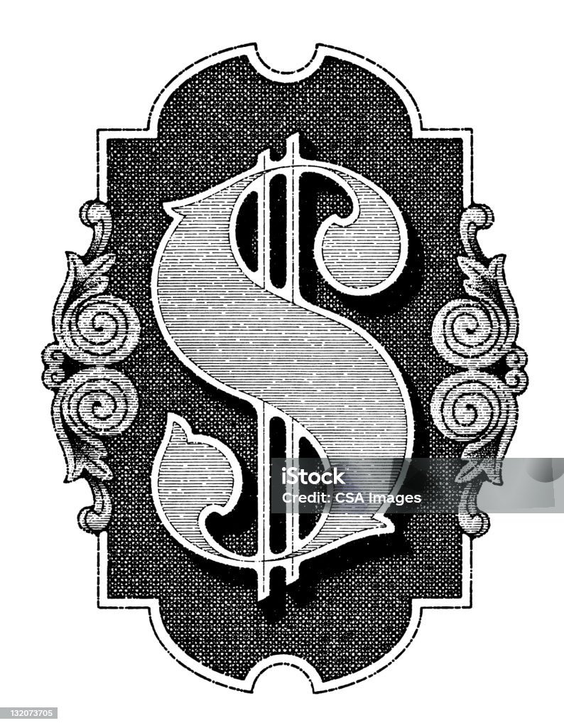 Symbol dolara - Zbiór ilustracji royalty-free (Waluta)