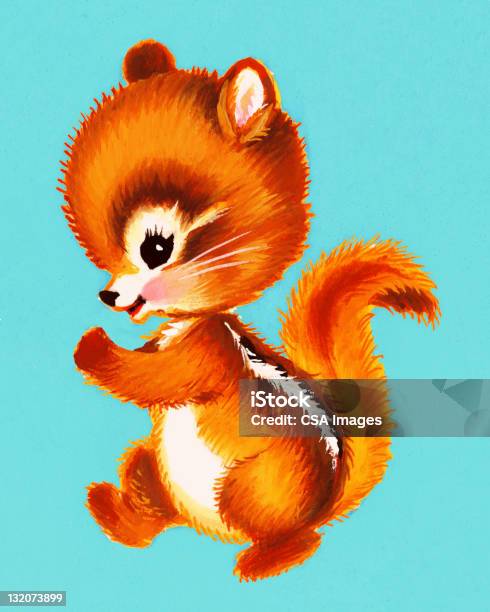 Baby Squirrel Stock Illustration - Download Image Now - Squirrel, Illustration, Cute