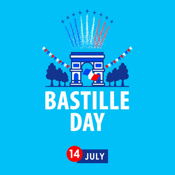 ilustrações de stock, clip art, desenhos animados e ícones de bastille day military parade - flag gear international landmark cooperation