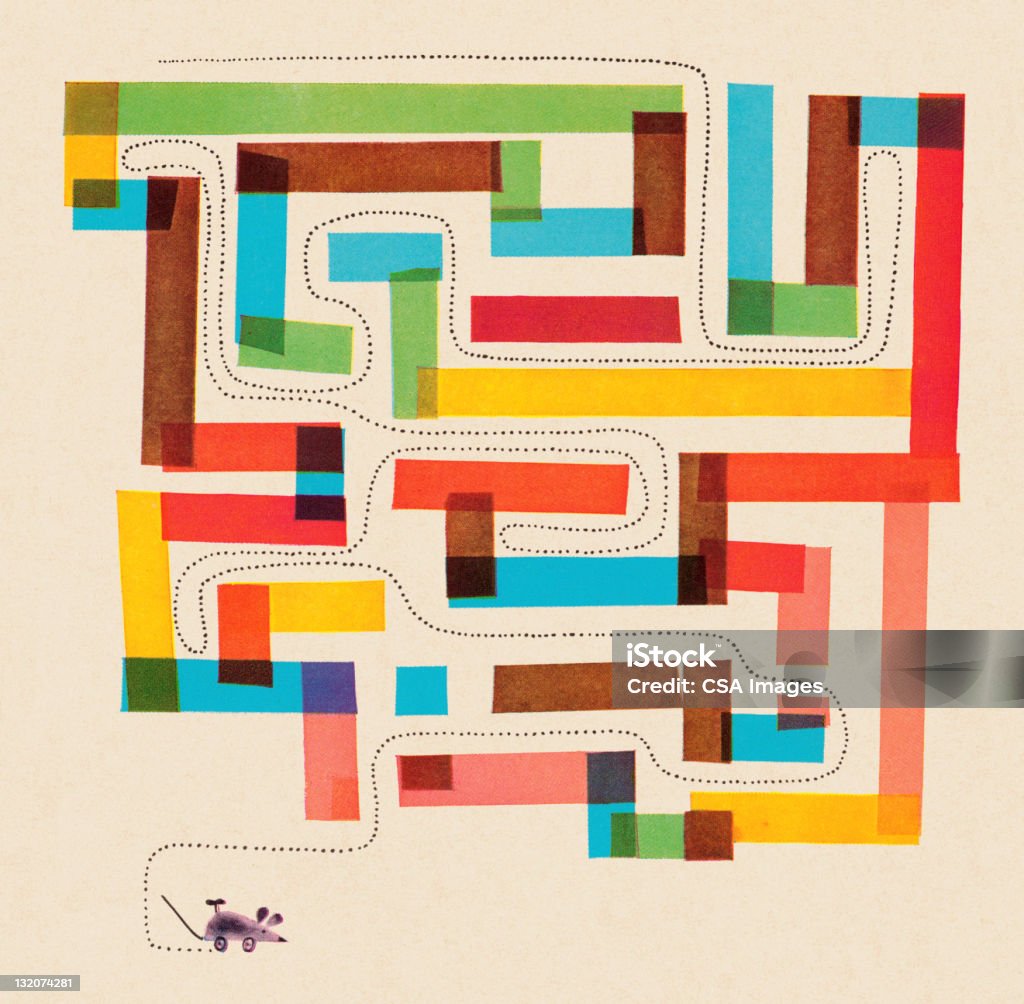 Mouse Maze Maze stock illustration