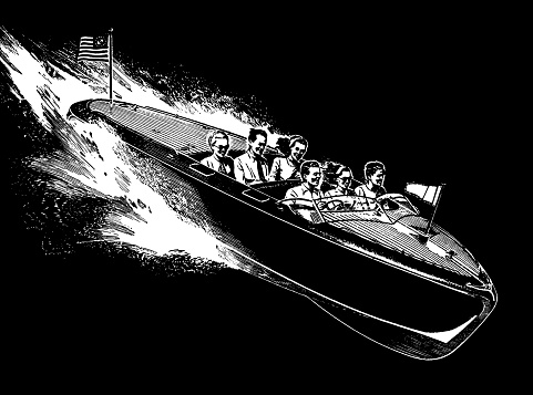 People in a Speedboat