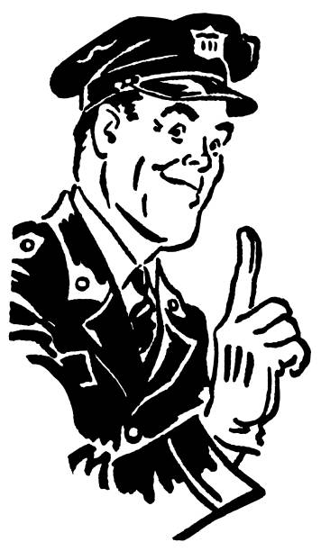 policeman gesturing - 警察 插圖 幅插畫檔、美工圖案、卡通及圖標