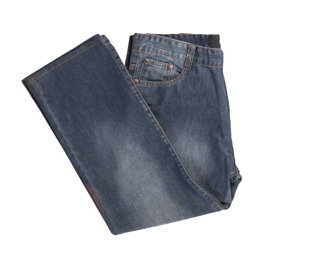 istock Blue jeans isolated on white background.Beautiful jeans 1320751392