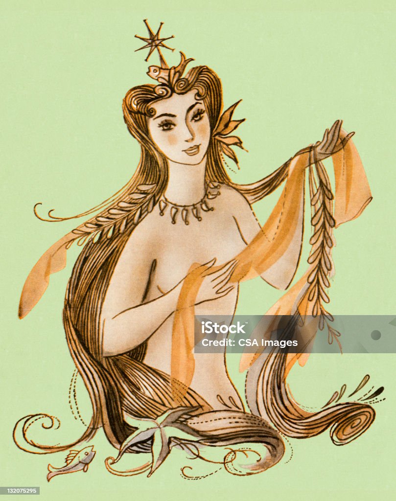 Sirena - Illustrazione stock royalty-free di Sirena - Essere acquatico