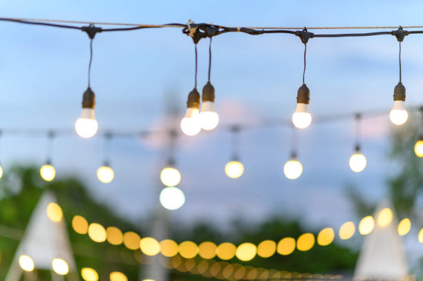 istock outdoor party Vintage Lighting decor Light bulb 1320753597