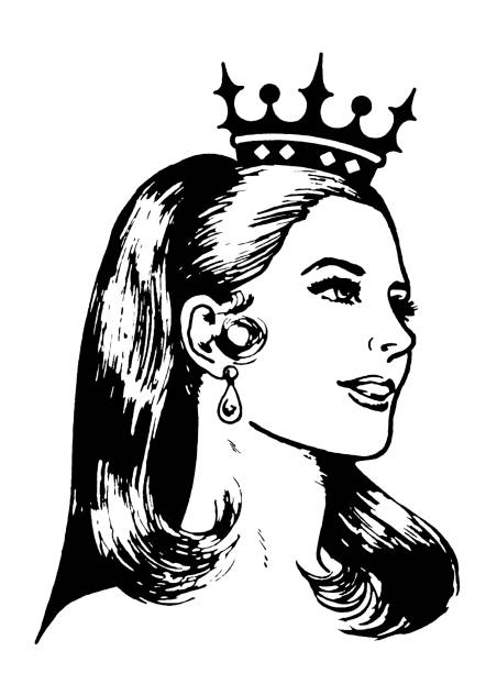 ilustraciones, imágenes clip art, dibujos animados e iconos de stock de reina de belleza - concurso de belleza