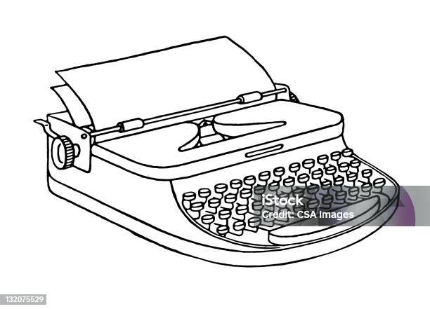 Schreibmaschine Stock Vektor Art und mehr Bilder von Schreibmaschine - Schreibmaschine, Büro, Büromaterial