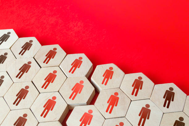 istock Split in society concept. Community discord. Conflict resolution between people. Integrity violation. Association breakup. Dispute solution. Hot public issues. Differences in public opinion 1320755795