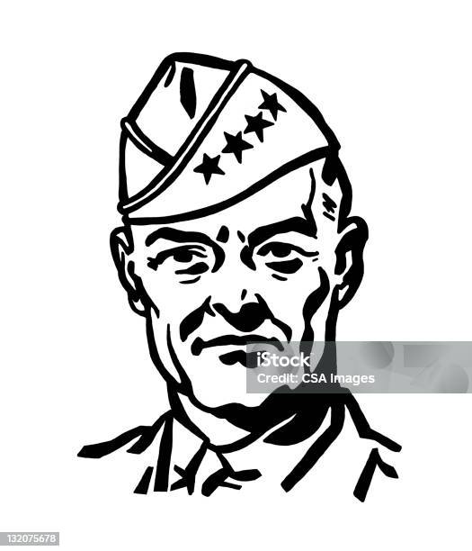 Militar Homem - Arte vetorial de stock e mais imagens de Exército - Exército, General - Posto militar, Acessório