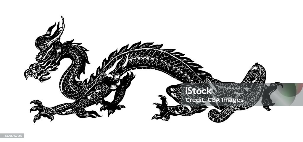 Dragón chino - Ilustración de stock de Dragón libre de derechos