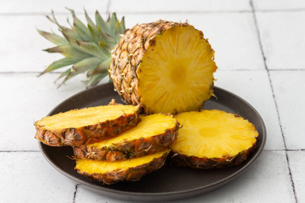 istock Ripe juicy pineapple 1320758553