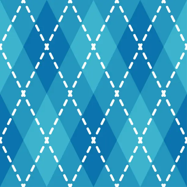 Vector illustration of Argyle seamless pattern. Geometric vector rhombus ornament