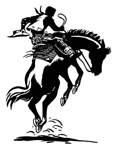 kuvapankkikuvitukset aiheesta cowboy on bucking horse - rodeoratsastus