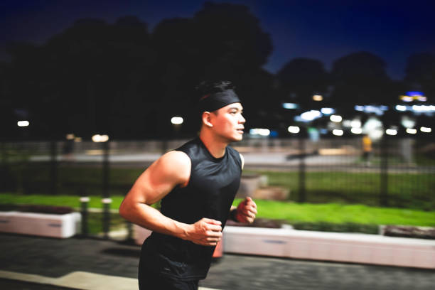 istock Night Running in Gelora Karno Jakarta 1320760882