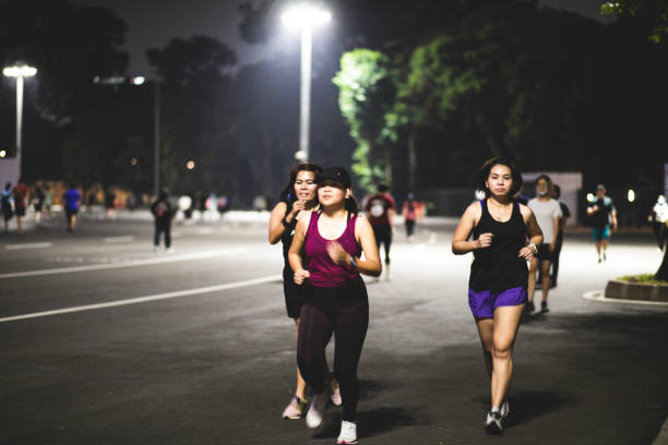 istock Night Running in Gelora Karno Jakarta 1320761184
