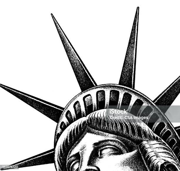 Close Up Of Statue Of Liberty Stock Illustration - Download Image Now - Statue of Liberty - New York City, New York City, Illustration