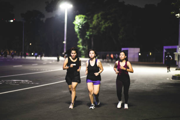 istock Night Running in Gelora Karno Jakarta 1320761230