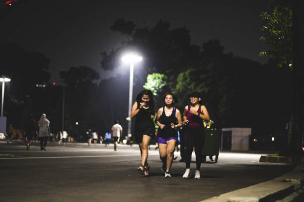istock Night Running in Gelora Karno Jakarta 1320761253