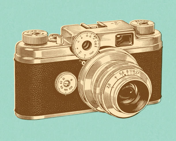 35mm Camera 35mm Camera vintage camera stock illustrations