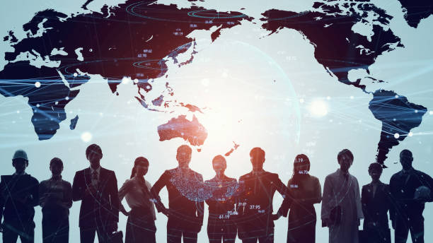istock Global communication network concept. Worldwide business. Human resources. 1320762831