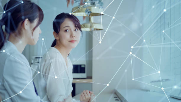istock Communication network concept. businessperson discuss in the office. 1320762910