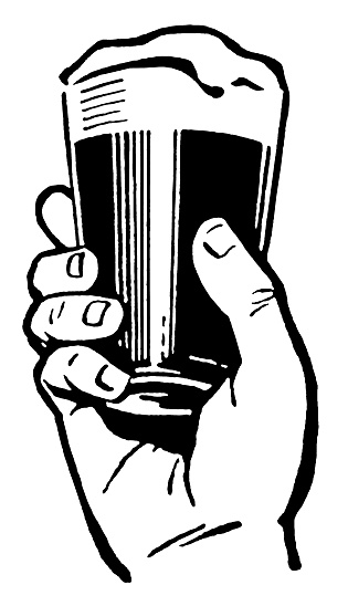 Hand Holding Glass of Beer