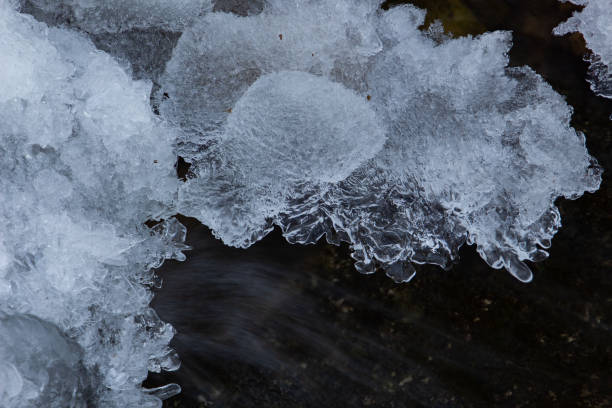 istock Flowing water under melting ice, concept of global warming 1320773501