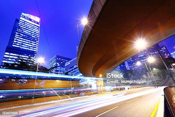 Traffic In City At Night Stock Photo - Download Image Now - Architecture, Asia, Backgrounds