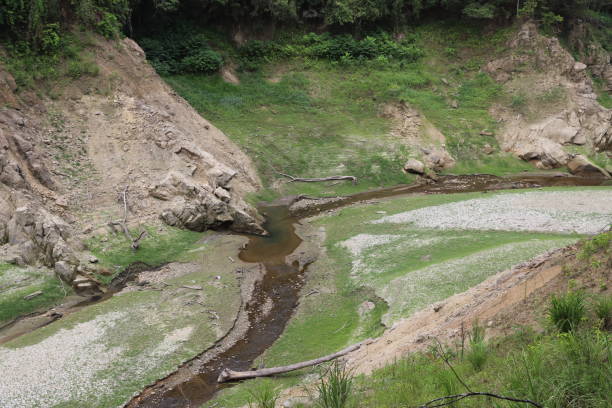 台湾の干ばつ - global warming drought riverbank dirt ストックフォトと画像