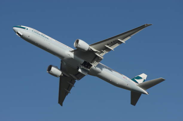 Boeing 777-300(ER) of Cathay Pacific stock photo
