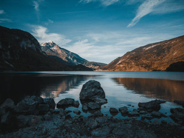 istock a beautifull view on the molveno lake 1320780144